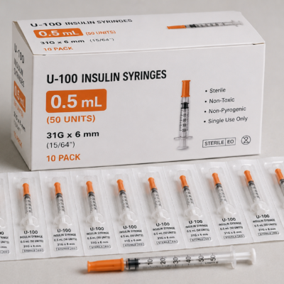 U-100 Insulin Syringes 0.5ml - 10 units